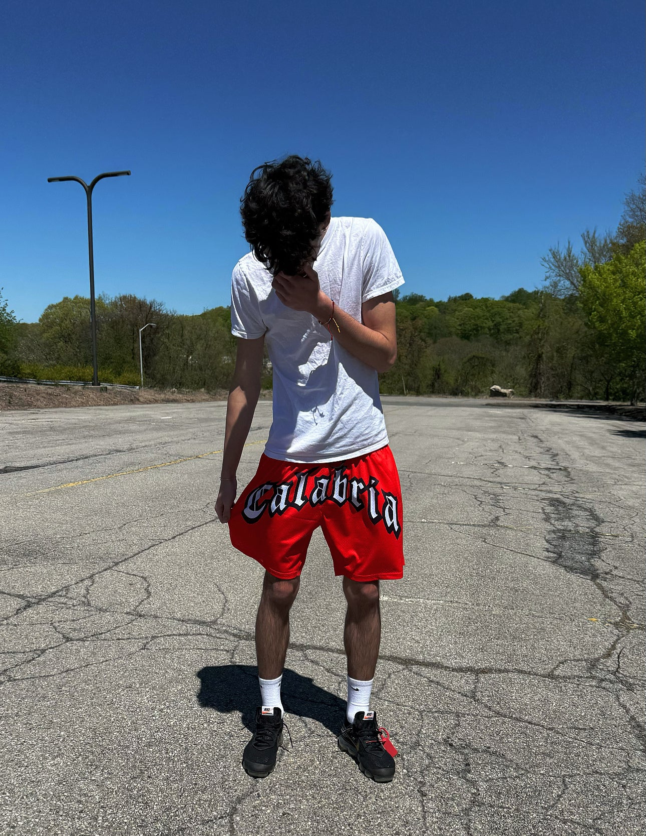 Calabria Red Mesh Shorts