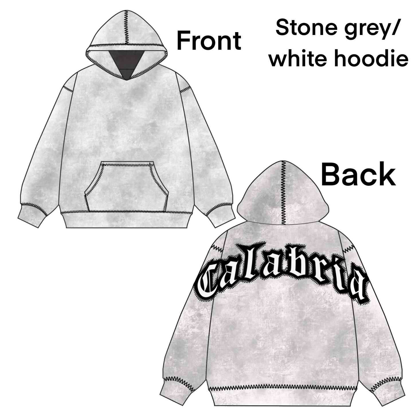 Calabria Stone Grey Hoodie